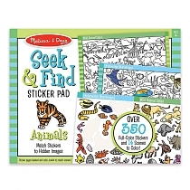 Картинка Melissa&Doug Набор стикеров Найди и наклей "Животные" от магазина gnom.land