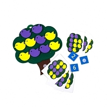 Картинка Фетров Развивающая игра "Дерево с птичками" от магазина gnom.land