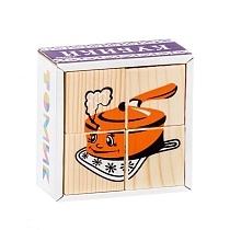 Картинка ТОМИК Кубики "Посуда" от магазина gnom.land