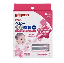 Картинка Pigeon Палочки ватные с липкой поверхностью, 50 шт. от магазина gnom.land