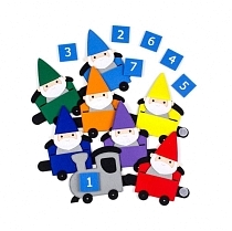 Картинка Фетров Развивающая игра "Поезд с гномами" от магазина gnom.land