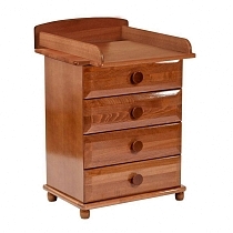 Картинка Лель Комод с пеленальным столиком узкий БИ 03, орех светлый от магазина gnom.land