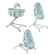 Картинка Кроватка-стульчик Chicco Baby Hug 4-в-1 Aquarelle, бирюзовый от магазина gnom.land