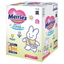 Картинка Merries Подгузники-трусики XL (12-22 кг), 76 шт. от магазина gnom.land