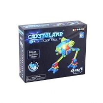 Картинка Светящийся конструктор Crystaland "Луноход" 4 в 1, 63 детали от магазина gnom.land