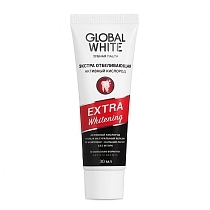 Картинка Global White Зубная паста Экстра отбеливающая Активный кислород Extra whitening Active oxygen, 30мл от магазина gnom.land