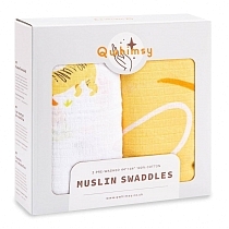 Картинка Qwhimsy Набор муслиновых пеленок "Красная книга", 2 штуки, QSB013 от магазина gnom.land