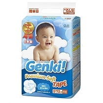 Картинка Подгузники Genki S (4-8 кг), 72 шт от магазина gnom.land