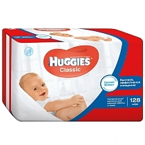 Картинка Huggies Салфетки Classic Duo, 2x64 шт. от магазина gnom.land