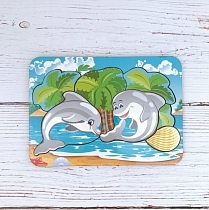 Картинка WoodlandToys Деревянный вкладыш "Дельфины" от магазина gnom.land