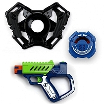 Картинка Lazer Mad Стартовый набор зелёный бластер, (1 бластер, 1 мишень, 1 держатель для мишени) от магазина gnom.land