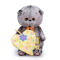 Картинка Budi Basa Мягкая игрушка Басик Baby с желтым сердечком, 20 см от магазина gnom.land