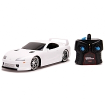 Картинка Jada Toys Машинка на радиоуправлении Форсаж 1:16 Fast & Furious R/C 1995 Toyota Supra, белая от магазина gnom.land