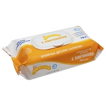 Картинка Моё солнышко Влажные салфетки с пантенолом, 70 шт от магазина gnom.land