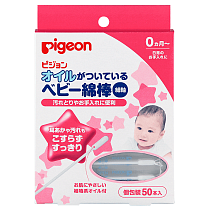 Картинка Pigeon Палочки ватные с масляной пропиткой, 50 шт. от магазина gnom.land