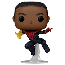 Картинка Funko POP Фигурка Marvel Spider-Man "Miles Morales" Classic Suit w/Chase, Человек-паук 765 из вселенной Marvel, 9.5 см от магазина gnom.land
