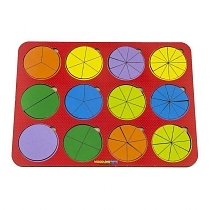 Картинка WoodlandToys Игры Никитина "Дроби", 12 кругов, уровень 1, 061301 от магазина gnom.land