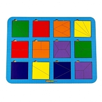 Картинка WoodlandToys Игры Никитина "Сложи квадрат", 12 квадратов, уровень 1, 064401 от магазина gnom.land