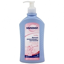 Картинка Sanosan Молочко увлажняющее с пантенолом, 500 мл от магазина gnom.land