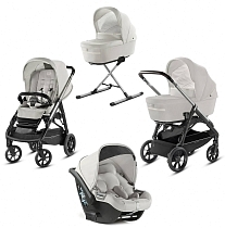 Картинка Коляска Inglesina Aptica System Quattro 4 в 1 на шасси Aptica Black Coffee, Iceberg Grey от магазина gnom.land