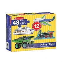 Картинка Melissa&Doug Деревянные пазлы "Транспорт", 48 деталей от магазина gnom.land