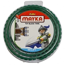 Картинка Zuru Гибкая лента-скотч для кубиков "Mayka" 1м/1,5см, темно-зеленая от магазина gnom.land