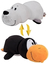 Картинка Мягкая игрушка-вывернушка 1toy Пингвин - Морской котик, 20 см от магазина gnom.land
