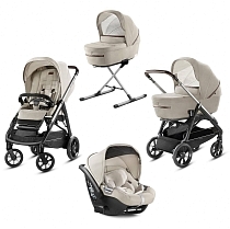 Картинка Коляска Inglesina Aptika System Quatro 4 в 1 на шасси Aptica Black Coffee, Cashmere Beige от магазина gnom.land