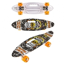 Картинка Navigator Скейтборд принт "Череп", колёса со светом от магазина gnom.land