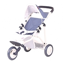 Картинка Gotz Коляска трехколесная, синяя в горошек от магазина gnom.land