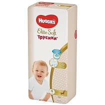 Картинка Huggies Подгузники-трусики Elite Soft 4 (9-14 кг), 42 шт. от магазина gnom.land