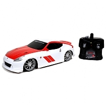 Картинка Jada Toys Машинка на радиоуправлении 1:16 JDM Tuners R/C 2015 Nissan 370Z Nismo, красно-белая от магазина gnom.land