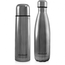 Картинка Miniland Термос и термобутылка "MyBaby&Me", 500 мл, серебряный от магазина gnom.land