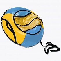 Картинка Тюбинг BELON FAMILIA Спорт голубой-желтый, 100 см от магазина gnom.land
