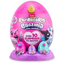Картинка Zuru Игровой набор-сюрприз Rainbocorns Eggzania Mini Mania в яйце, золотистый рог от магазина gnom.land