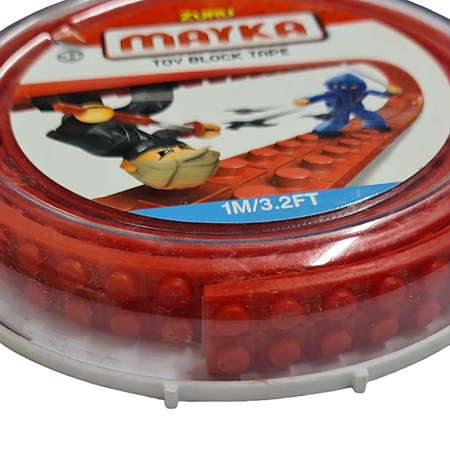 Картинка Zuru Гибкая лента-скотч для кубиков "Mayka" 1м/1,5см, красная магазин gnom.land