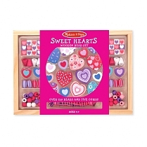 Картинка Melissa&Doug "Творчество" Набор Бусин "Сердечки", розовый от магазина gnom.land