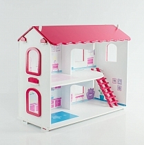 Картинка Коняша Домик для кукол "Карамель", с интерьером от магазина gnom.land