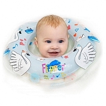 Картинка Flipper круг для купания малышей "Лебединое озеро", музыкальный, цвет голубой от магазина gnom.land