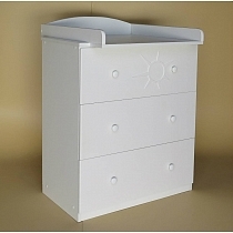 Картинка Островок уюта Комод детский Ля-Мур, съемный пеленальный стол, белый от магазина gnom.land