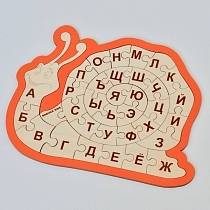 Картинка Raduga Kids "Пазл Улитка-Алфавит" - деревянный пазл от магазина gnom.land