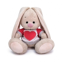 Картинка Budi Basa "Зайка Ми в белой толстовке с сердцем" мягкая игрушка, 15 см от магазина gnom.land