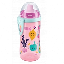 Картинка NUK Поильник с силиконовой трубочкой, с 18 мес., 300 мл, тропики от магазина gnom.land