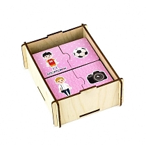 Картинка WoodLandToys Пазл-набор "Профессии", (двойной в деревянной коробке) от магазина gnom.land