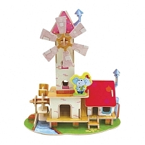 Картинка Rezark 3D Пазл Серия Лесные домики "Дом мельника", 51 элемент от магазина gnom.land