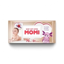 Картинка MOMI Влажные детские салфетки, 70 шт. от магазина gnom.land