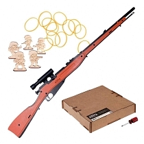 Картинка Arma.toys Резинкострел в сборе "Винтовка Мосина с прицелом и штыком" от магазина gnom.land