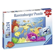 Картинка Ravensburger Пазл "На глубине моря", 2х24 элемента от магазина gnom.land