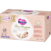 Картинка Merries Детские влажные салфетки, запасной блок, 108 шт. от магазина gnom.land