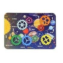 Картинка WoodlandToys Конструктор - головоломка "Шестеренки" Космос от магазина gnom.land